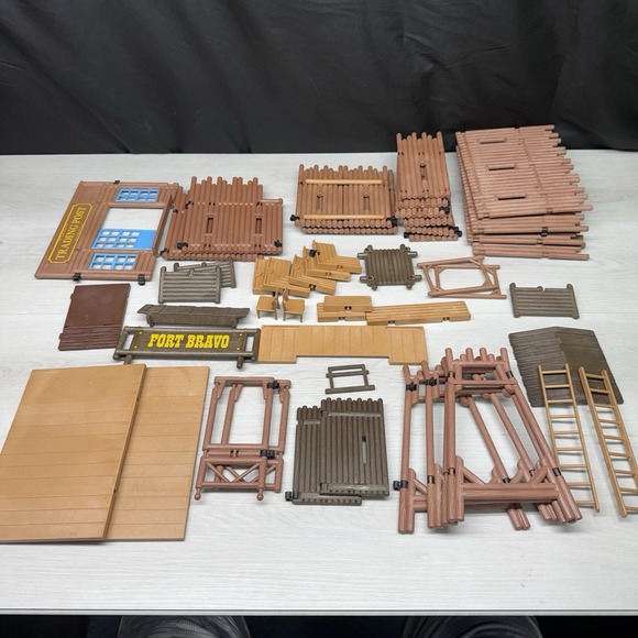 Playmobil Other - Playmobil Western FORT BRAVO Trading Post Vintage Incomplete Lot Germany